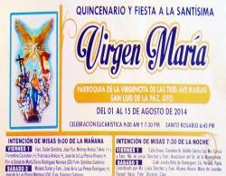 Programa de la Fiesta de la Virgencita 2014